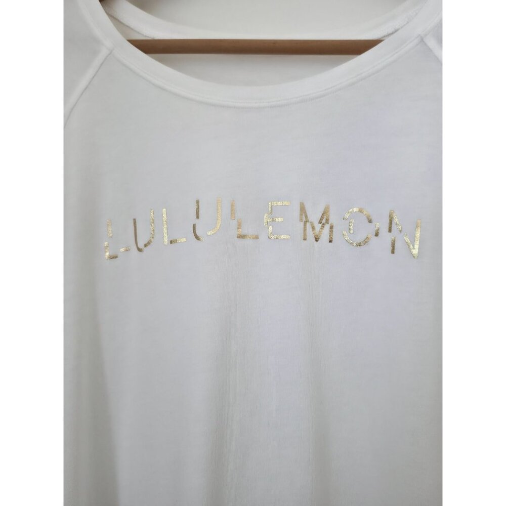 Lululemon Emerald White Long Sleeve Lunar New Year Athleisure Pima Top Sz 8 - Picture 6 of 8